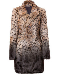 Abbigliamento da esterno leopardato marrone chiaro