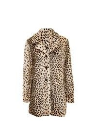 Abbigliamento da esterno leopardato marrone