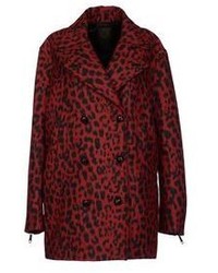 Abbigliamento da esterno leopardato rosso