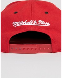 Berretto da baseball rosso di Mitchell & Ness