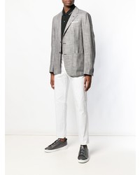 Blazer a quadri grigio di Z Zegna