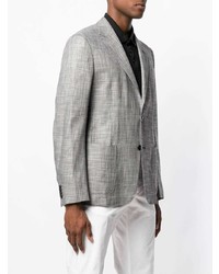 Blazer a quadri grigio di Z Zegna