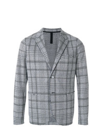 Blazer a quadri grigio di Harris Wharf London