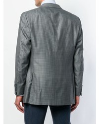 Blazer a quadri grigio di Canali