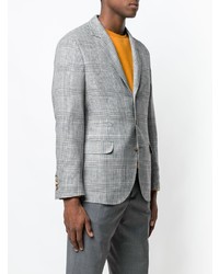 Blazer a quadri grigio di Brunello Cucinelli