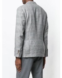 Blazer a quadri grigio di Brunello Cucinelli