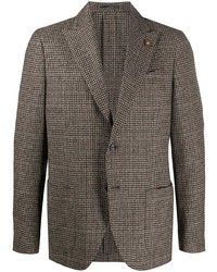 Blazer a quadri marrone di Lardini