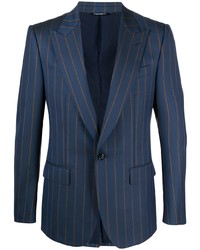 Blazer a righe verticali blu scuro di Dolce & Gabbana