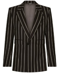 Blazer a righe verticali nero e bianco di Dolce & Gabbana