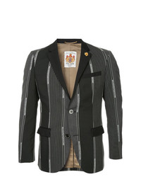 Blazer a righe verticali nero di Education From Youngmachines