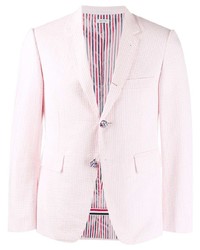 Blazer a righe verticali rosa di Thom Browne
