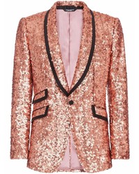 Blazer con paillettes rosa di Dolce & Gabbana