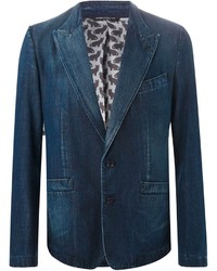 Blazer di jeans blu scuro di Dolce & Gabbana