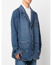 Blazer di jeans blu di Edward Cuming