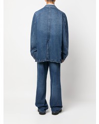 Blazer di jeans blu di Edward Cuming