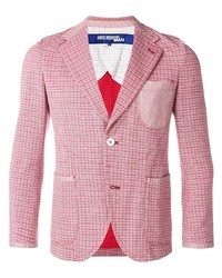 Blazer di lana a quadri rosa di Junya Watanabe Comme des Garçons Pre-Owned