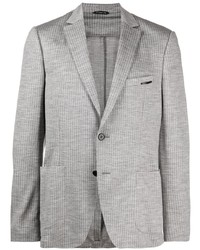 Blazer di lana a righe verticali grigio di Tonello