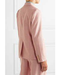 Blazer di lana a righe verticali rosa di Sies Marjan