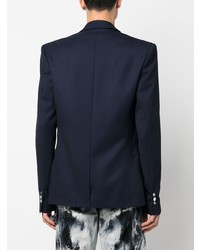 Blazer di lana blu scuro di Balmain