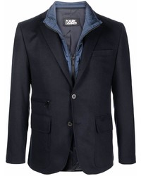 Blazer di lana blu scuro di Karl Lagerfeld