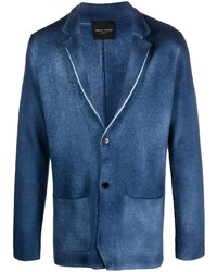 Blazer di lana blu di Roberto Collina