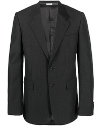 Blazer di lana grigio scuro di Alexander McQueen