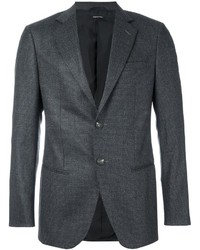 Blazer di lana grigio scuro di Giorgio Armani