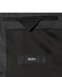 Blazer di lana grigio scuro di Hugo Boss