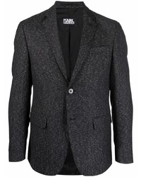 Blazer di lana grigio scuro di Karl Lagerfeld