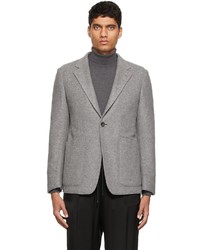 Blazer di lana grigio di Ermenegildo Zegna Couture