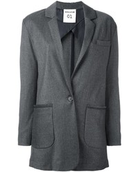 Blazer di lana grigio di Semi-Couture
