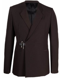 Blazer di lana marrone scuro di Givenchy