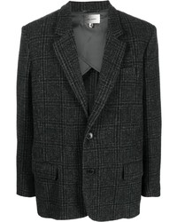 Blazer di lana scozzese grigio scuro di Isabel Marant