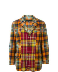 Blazer di lana scozzese multicolore di Comme Des Garçons Vintage