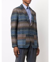 Blazer di lana stampato multicolore di Etro