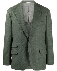 Blazer di lana verde scuro di Brunello Cucinelli