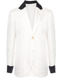 Blazer di lino bianco di Yohji Yamamoto Pre-Owned
