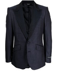 Blazer di seta blu scuro di Dolce & Gabbana