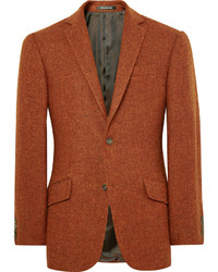 Blazer di tweed arancione