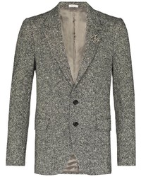Blazer di tweed grigio di Alexander McQueen