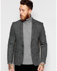 Blazer di tweed grigio di Asos
