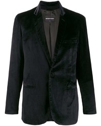 Blazer di velluto nero di Giorgio Armani Pre-Owned