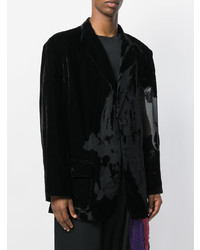 Blazer di velluto nero di Yohji Yamamoto