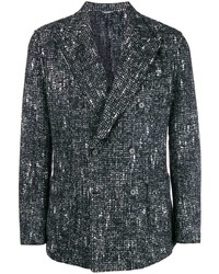Blazer doppiopetto a quadri grigio scuro di Dolce & Gabbana