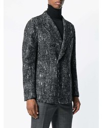 Blazer doppiopetto a quadri grigio scuro di Dolce & Gabbana