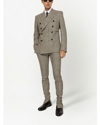 Blazer doppiopetto a quadri grigio di Dolce & Gabbana