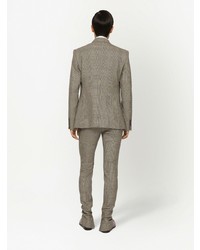 Blazer doppiopetto a quadri grigio di Dolce & Gabbana