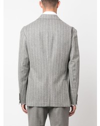Blazer doppiopetto a righe verticali grigio di Polo Ralph Lauren