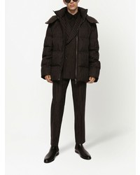 Blazer doppiopetto a righe verticali nero di Dolce & Gabbana