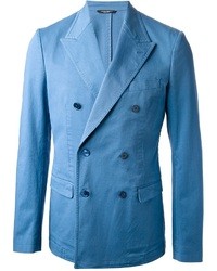 Blazer doppiopetto azzurro di Dolce & Gabbana